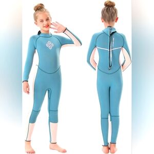 SeaSkin Womens Wetsuit Black Full Body Zip Up Long Sleeve Diving Neoprene sz2